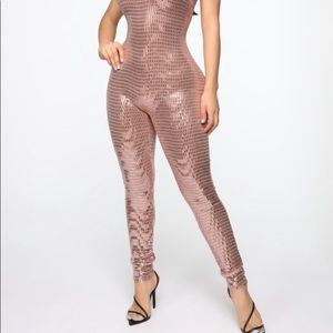 Rose gold jumpsuit